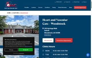 Heart and Vascular Care website