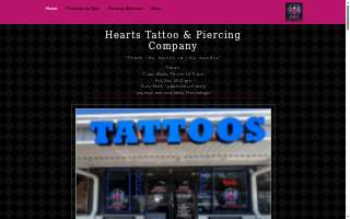 Hearts Tattoo & Piercing Company website