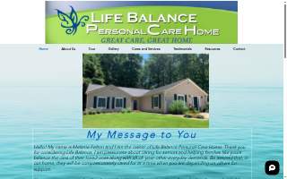 Life Balance Personal Care Home website