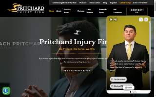 Pritchard Injury Firm of Woodstock website