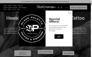 Black Palette Tattoo & Piercing website