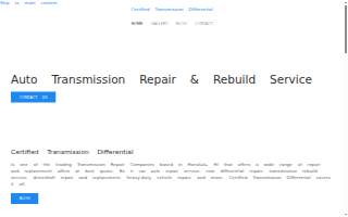 Certified Transmission Differential - Auto Transmission Repair & Rebuild Service, Honolulu website