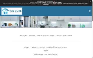 For Sure Cleaning website