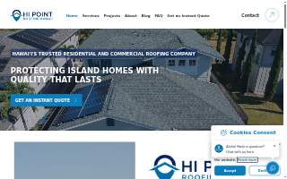 HI Point Roofing Hawaii website