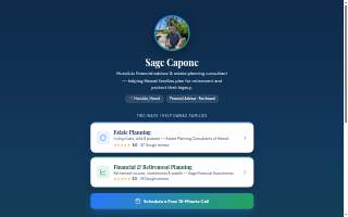 Sage Capone - Sage Financial Investments website