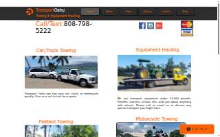 Transport Oahu - Towing & Equipment Hauling of East Honolulu website