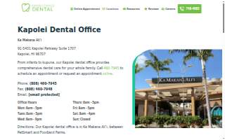 Hawaii Family Dental - Kapolei website