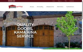 Hawaii Garage Doors of Ewa Gentry website