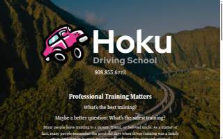 Hoku Driving School website