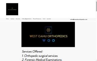 West Oahu Orthopedics, Inc. of Ewa Gentry website