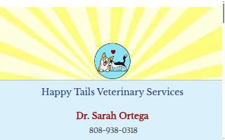 Happy Tails Veterinary Services website