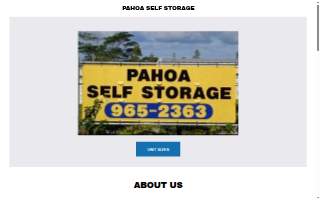 Pahoa Self Storage, LLC. website