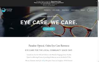 Paradise Optical Hawaii website