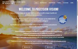 Precision Vision Hawaii website