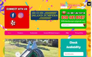 808 Island Jumpers & Event Rentals Inc. website