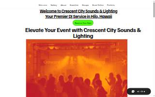 Crescent City Sounds & Lighting website