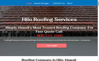 Hilo Roofing Services website