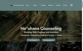 Ho'ohana Counseling website