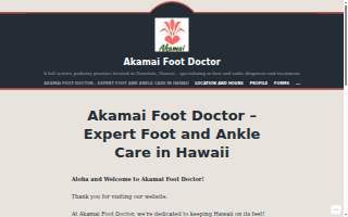 Akamai Foot Doctor website
