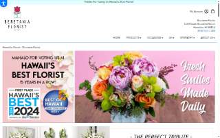 Beretania Florist website
