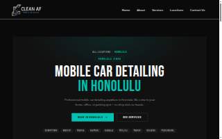 Clean AF Mobile Detailing Honolulu website