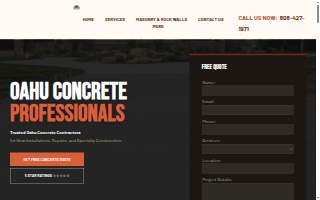 Concrete Contractors Honolulu website
