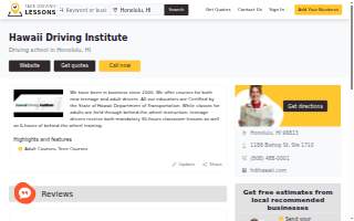 Hawaii Driving Institute website