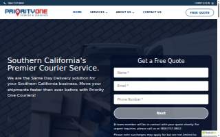 Priority One Courier, Inc. website