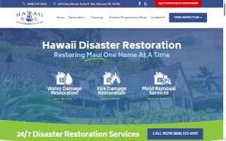 Hawaii Disaster Restoration website