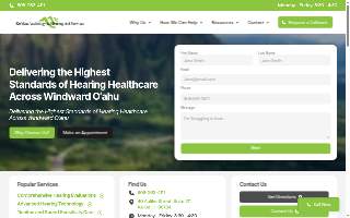 Koolau Audiology & Hearing Aid Services website