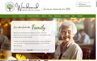 Windward Senior Day Care Center website