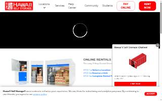 Hawai'i Self Storage - Kapolei website