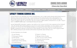 Loyalty Towing Service Inc. website