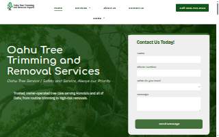 Oahu Tree Trimming and Removal Experts of Kapolei website
