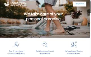 Maui Pool Solutions website