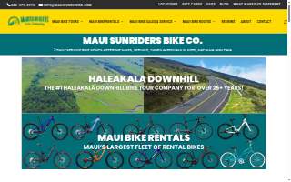 Maui Sunriders Bike Shop Kihei website