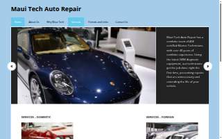 Maui Tech Auto Repair website