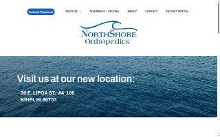 NorthShore Orthopedics - Wailuku website