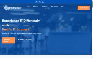 Pacific IT Support website