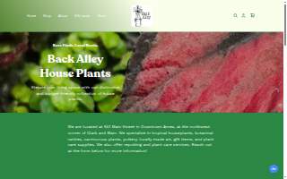 Back Alley House Plants website