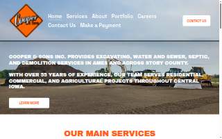 Cooper and Sons, Inc. website