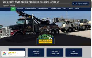 Elmquist Towing Company website