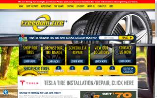 Freedom Tire and Auto Service Center website