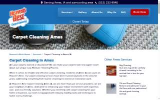 Heaven's Best Carpet Cleaning Ames IA website