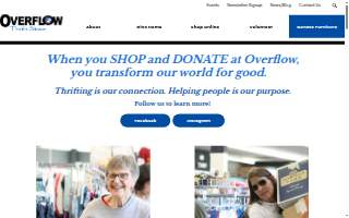 Overflow Thrift Store website