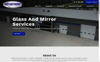Reflections Glass & Mirror Inc. website