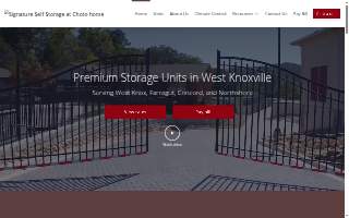 Signature Self Storage of Ames website