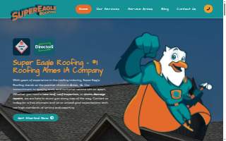 Super Eagle Roofing of Ames website