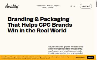Avidity Creative website