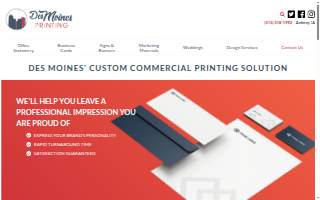 Des Moines Printing website